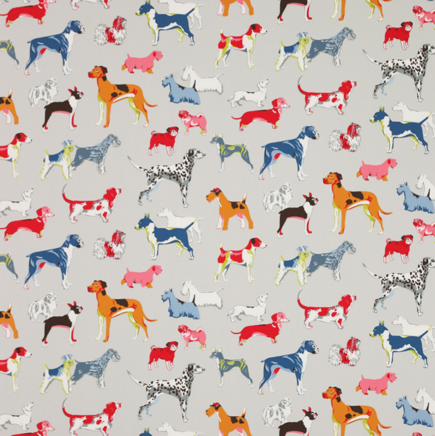 Tissu-jane churchill-hotdog-grey