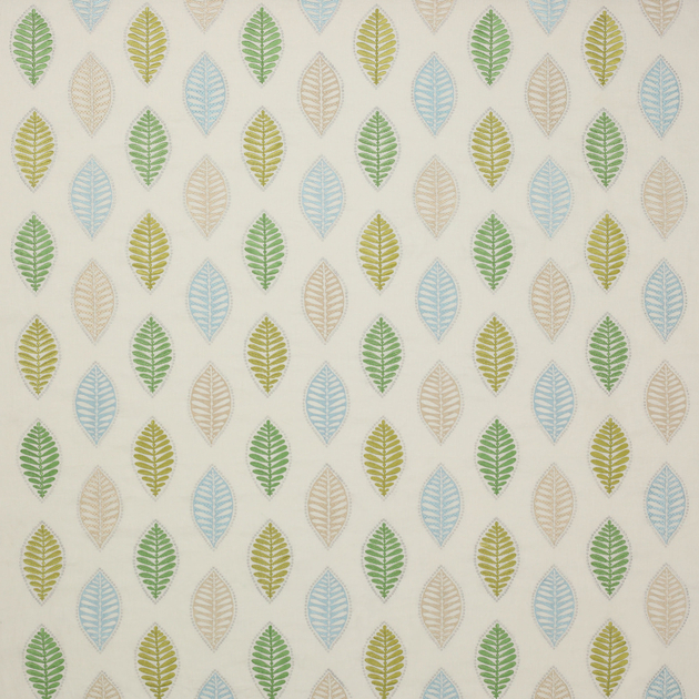 tissu-feuille-stylisee-bleu-vert-alyssa