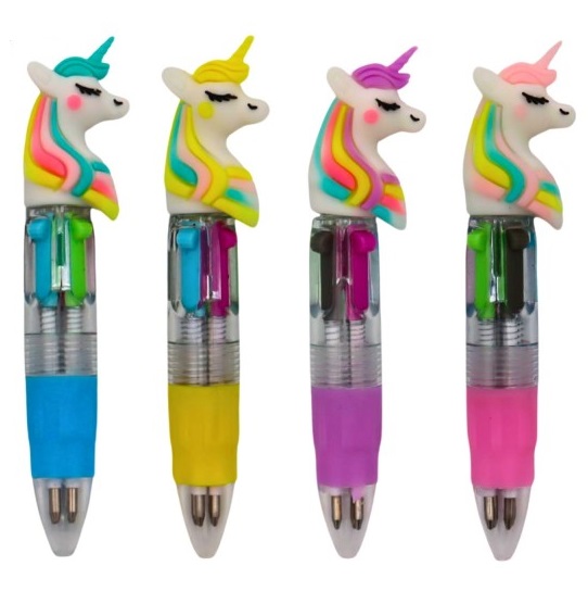 stylo-bille-10cm-4-coul-licorne-cadeau-anniversaire