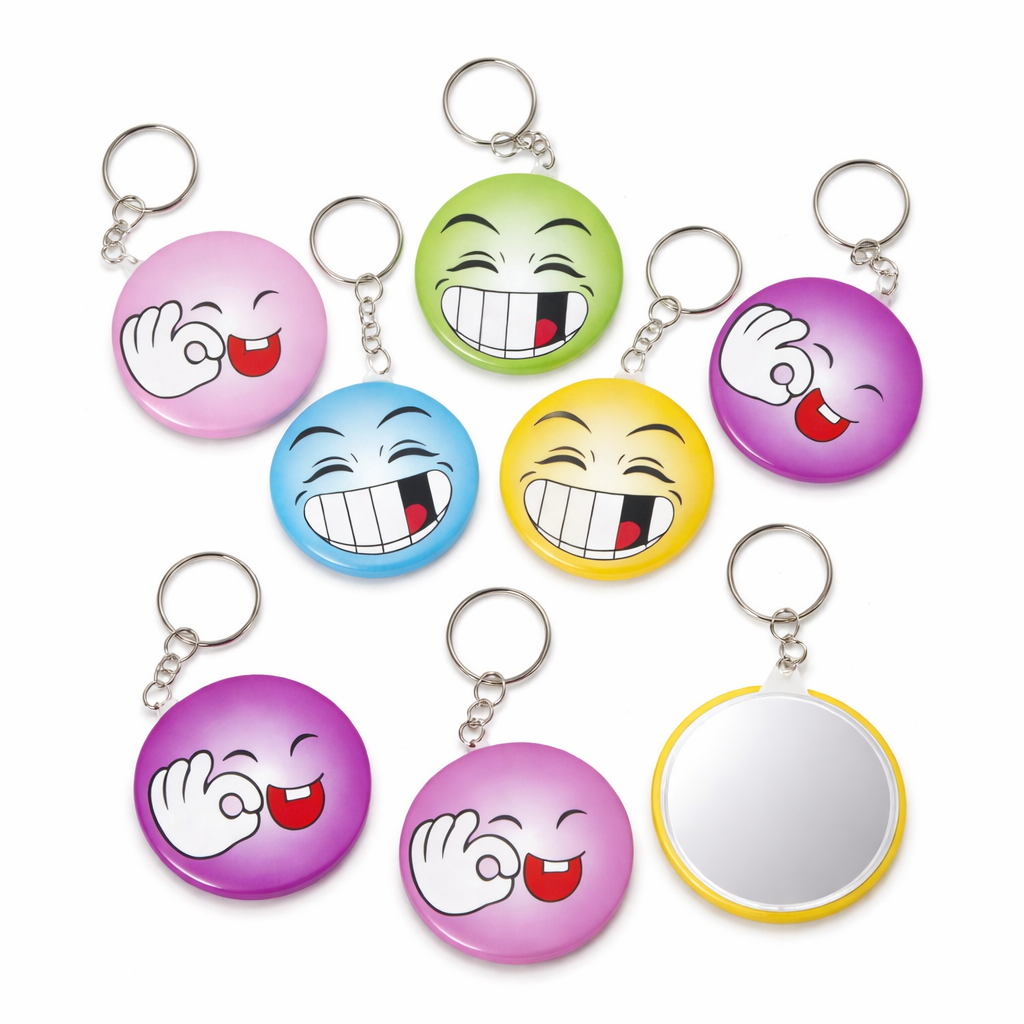 porte-clé-visage-smile-miroir