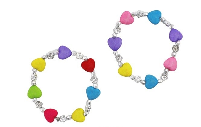 Bracelet Perles Cœurs / Etoiles