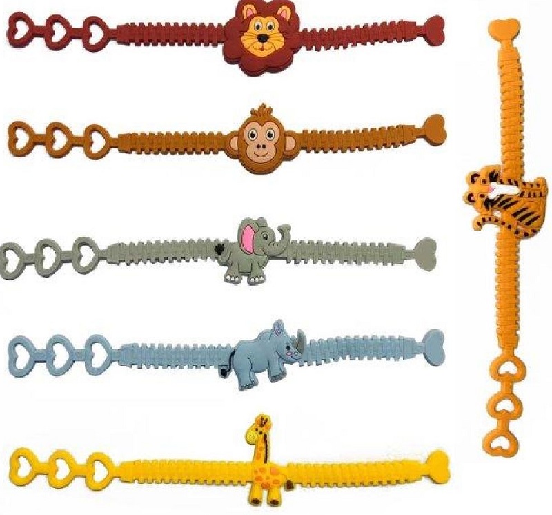 6 Bracelets Animal de la savane