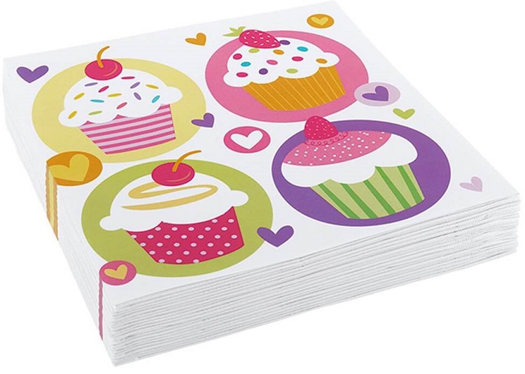20-serviette-en-papier-motifs-cupcake