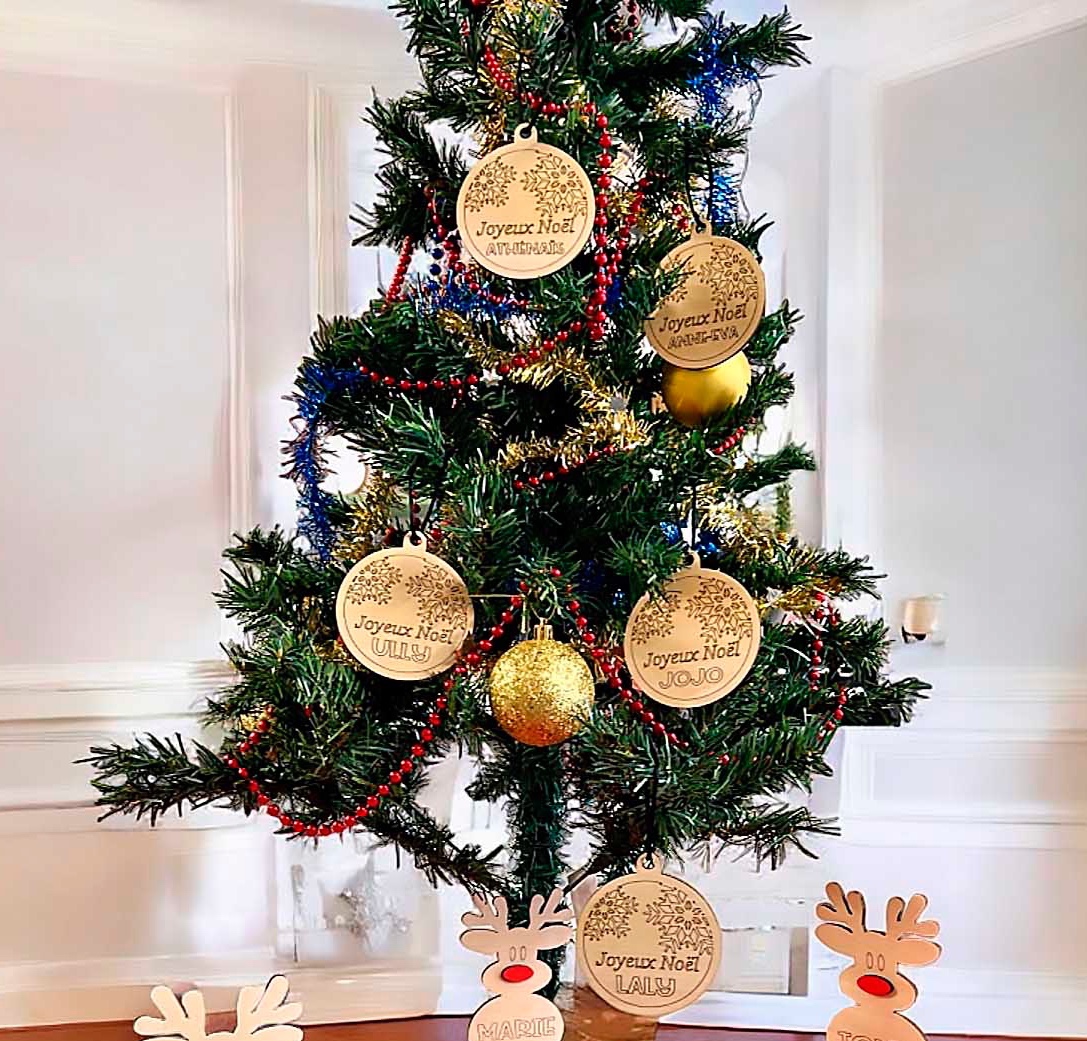 boules-de-noel-personnalisées par prénoms ou nom de chien et chats