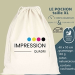 FICHE PRODUIT PRO-4050ZN-taille-XL-toile-coton-cordons-coulissants-coton-naturel-professionnel-publicitaire
