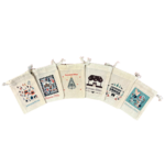 lot de 6 pochons Joyeuses fetes en coton taille XS