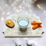Plateau en Bois pour le Goûter du Père Noël, personnalisé