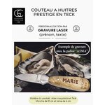 HUIT16T - COUTEAU A HUITRE avec personnalisation par gravure laser d'un prénom ou texte