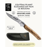 COUTEAU ELE12T-ELEGANCE-Le Bougna 12cm TECK