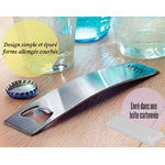 APRI - DECAPSULEUR INOX DESIGN avec personnalisation dun prénom ou texte par gravure laser