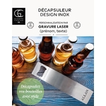 APRI - DECAPSULEUR INOX DESIGN avec gravure laser