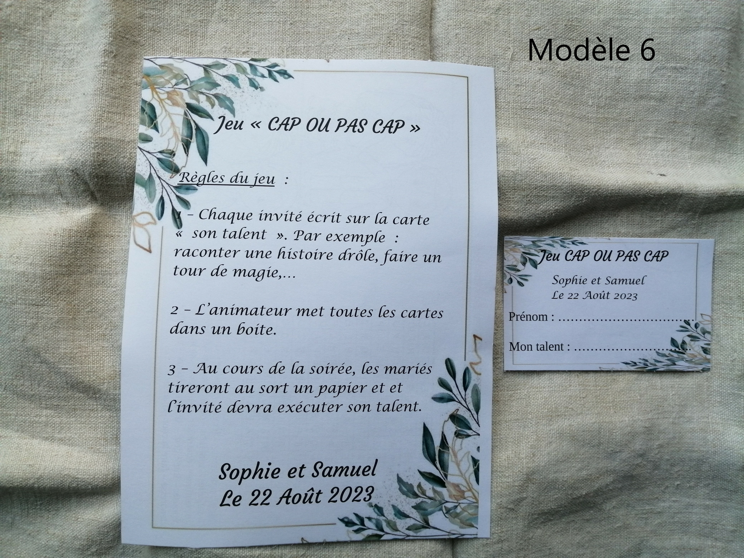 Puzzle Cap ou pas Cap ? demande en mariage ou pacs - personnalisable