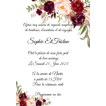 faire part fleur bordeaux