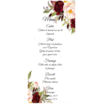 menu fleur bordeaux