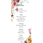 menu fleur pastel