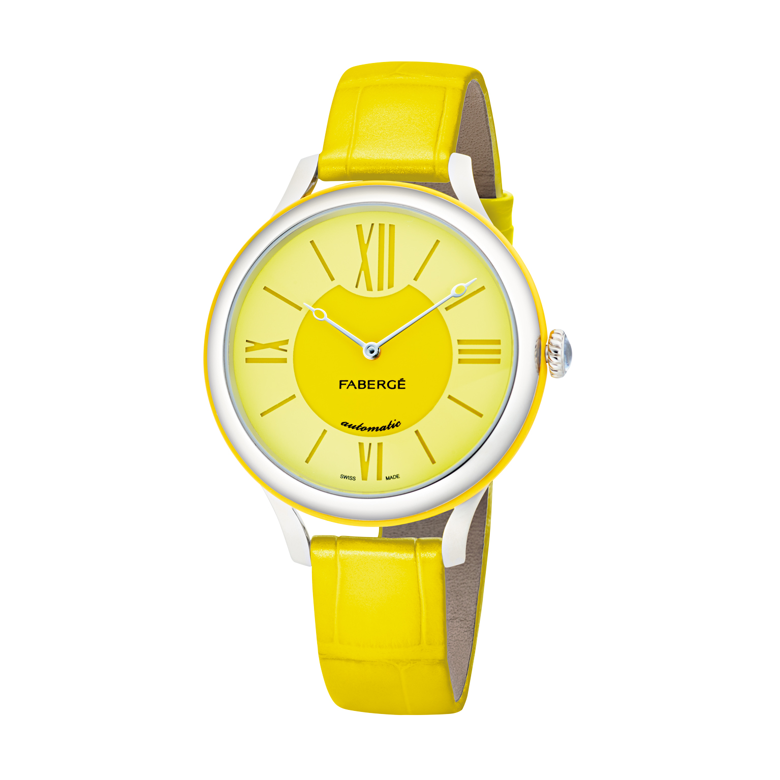 Fabergé Flirt 36mm18 Karat White Gold Yellow Dial