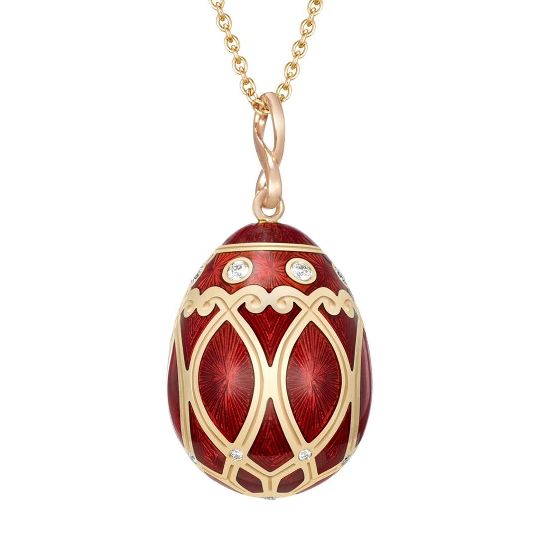 Imperial Faberge egg & Faberge egg necklace Emerald Fabergé