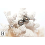 Boucles d'oreilles Boutons et perles de tahiti  (4)