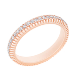 13. Fabergé Diamond Rose Gold Fluted Band