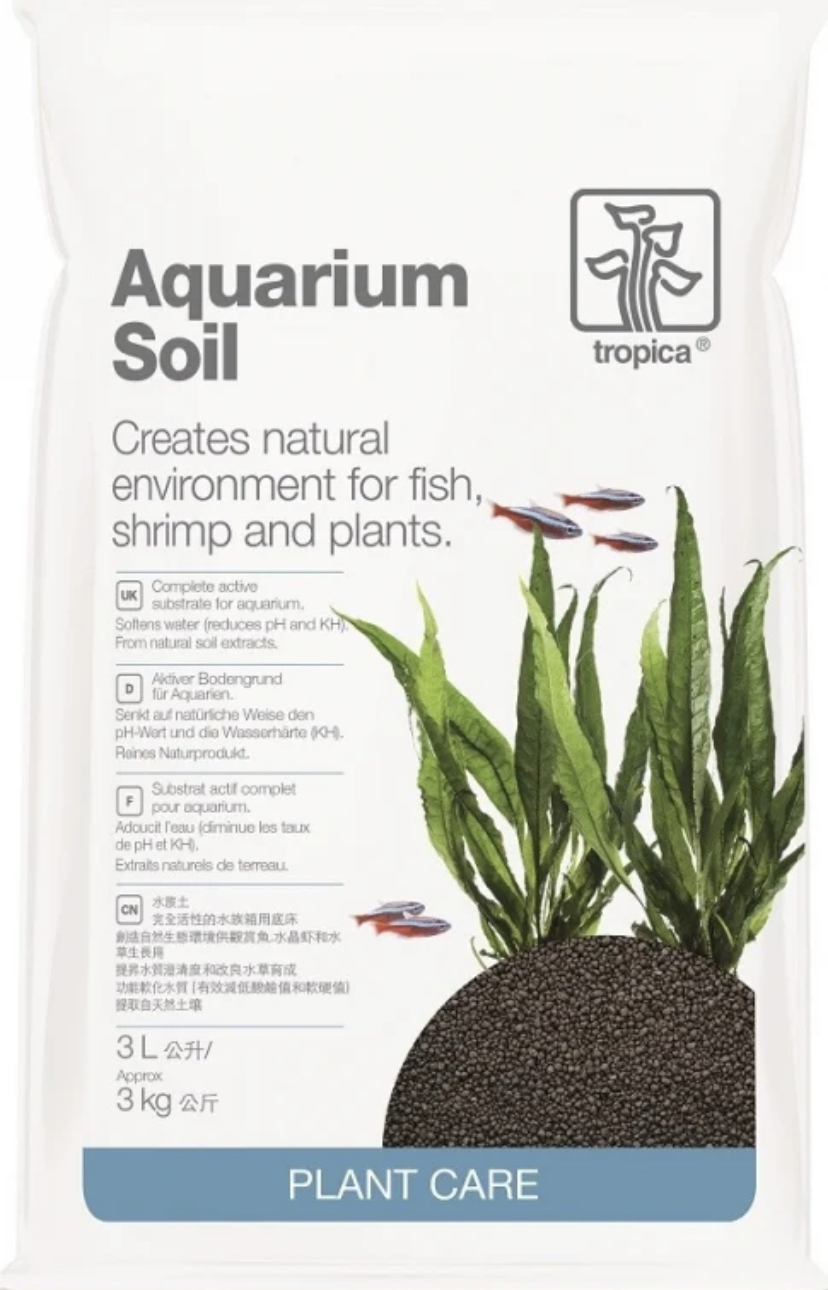 Tropica Aquarium Soil Substrat complet actif et naturel 3L