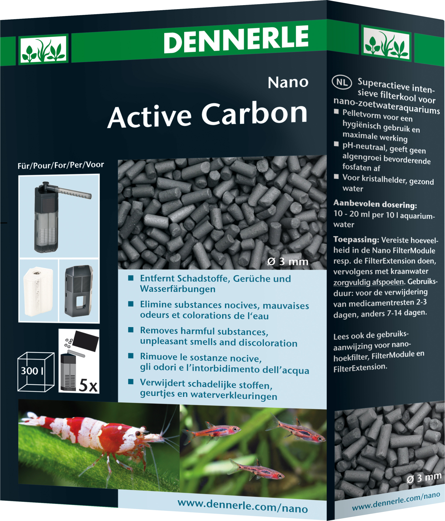 DENNERLE Active Carbon 300ml ( Charbon pour filtration d\'aquarium )