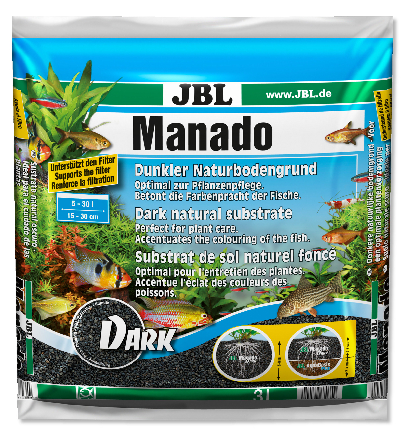 JBL Manado Dark sol neutre pour aquarium 3L