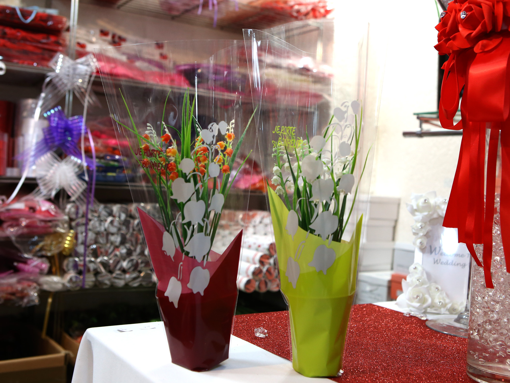 100 emballage cellophane pour pot de muguet 1er Mai CLO7