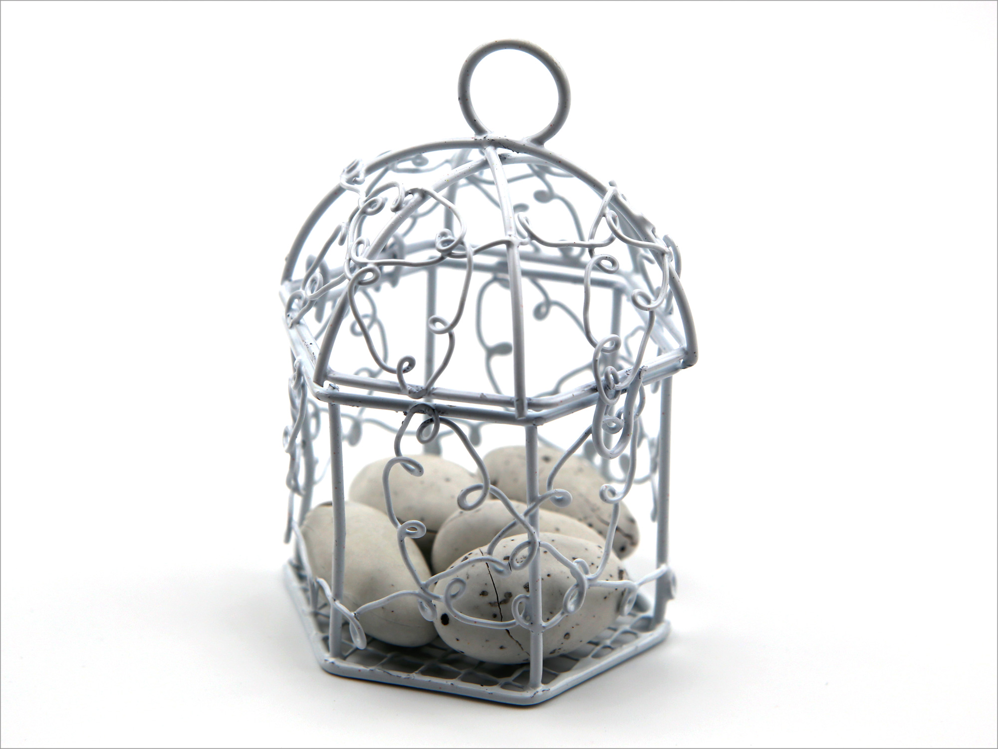 50 Boîtes à Dragées Mini Cage Oiseaux Mariage Btd20