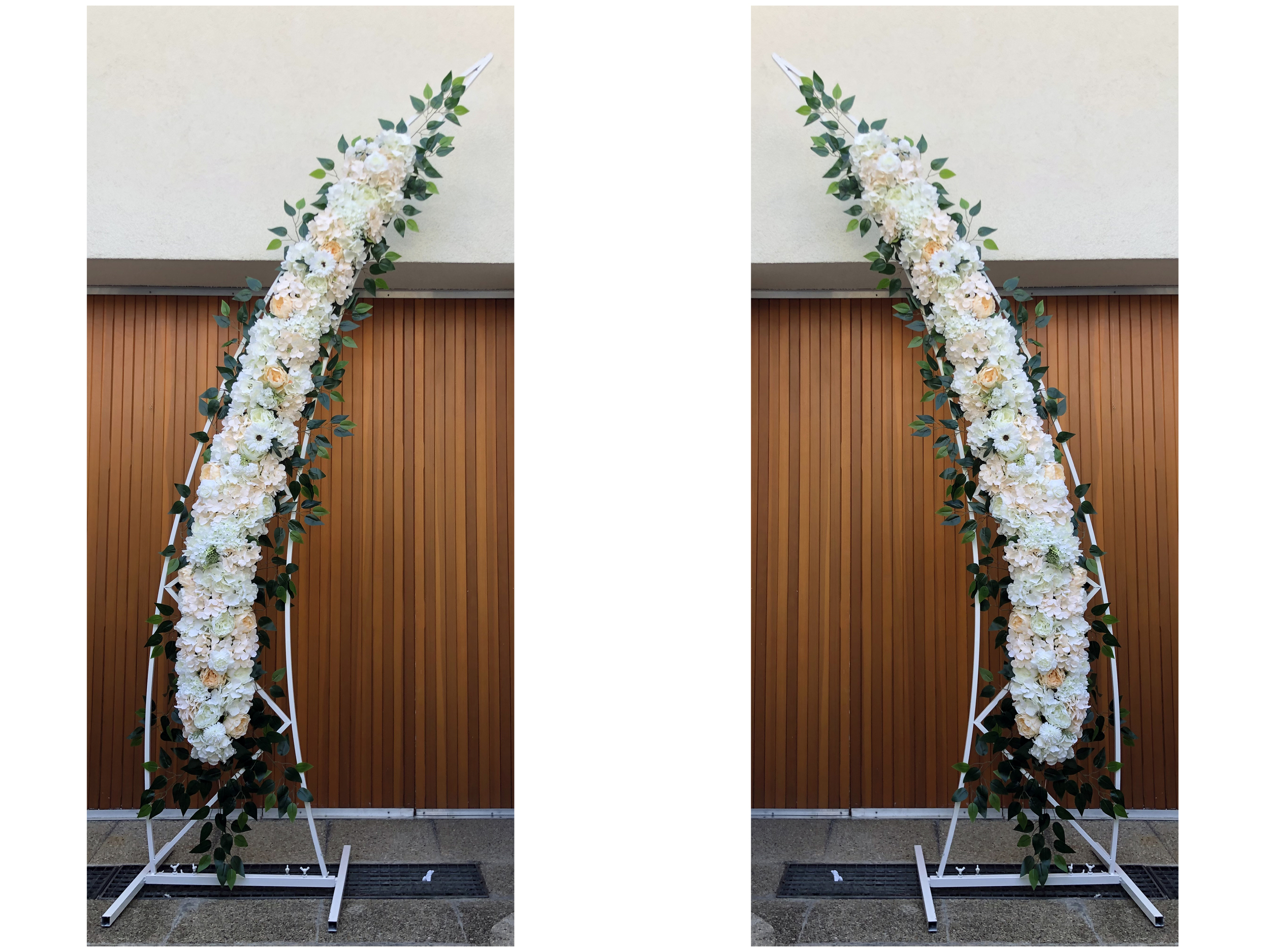 Location d\'une paire d\'arches avec fleurs artificielles haut de gamme
