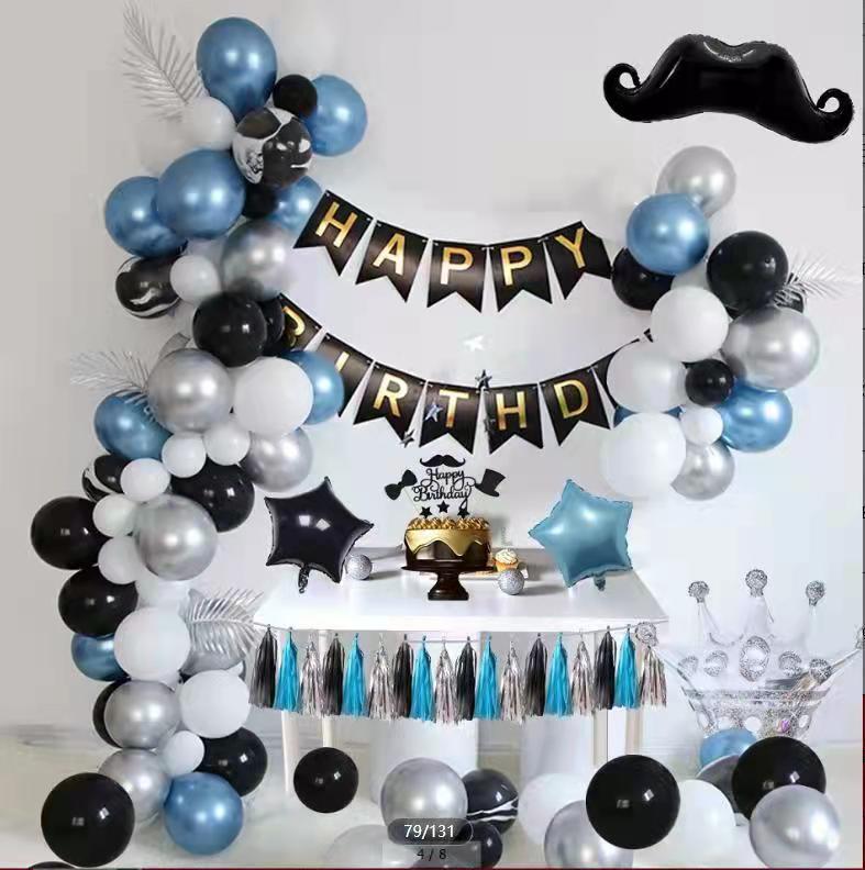 Ballon Happy anniversaire * Décoration' anniversaire * Set de ballons en  aluminium