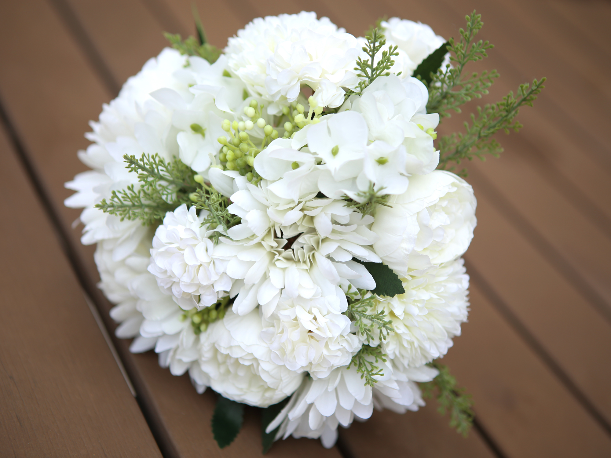 Bouquet de mariée fleur artificiel blanc ivoire