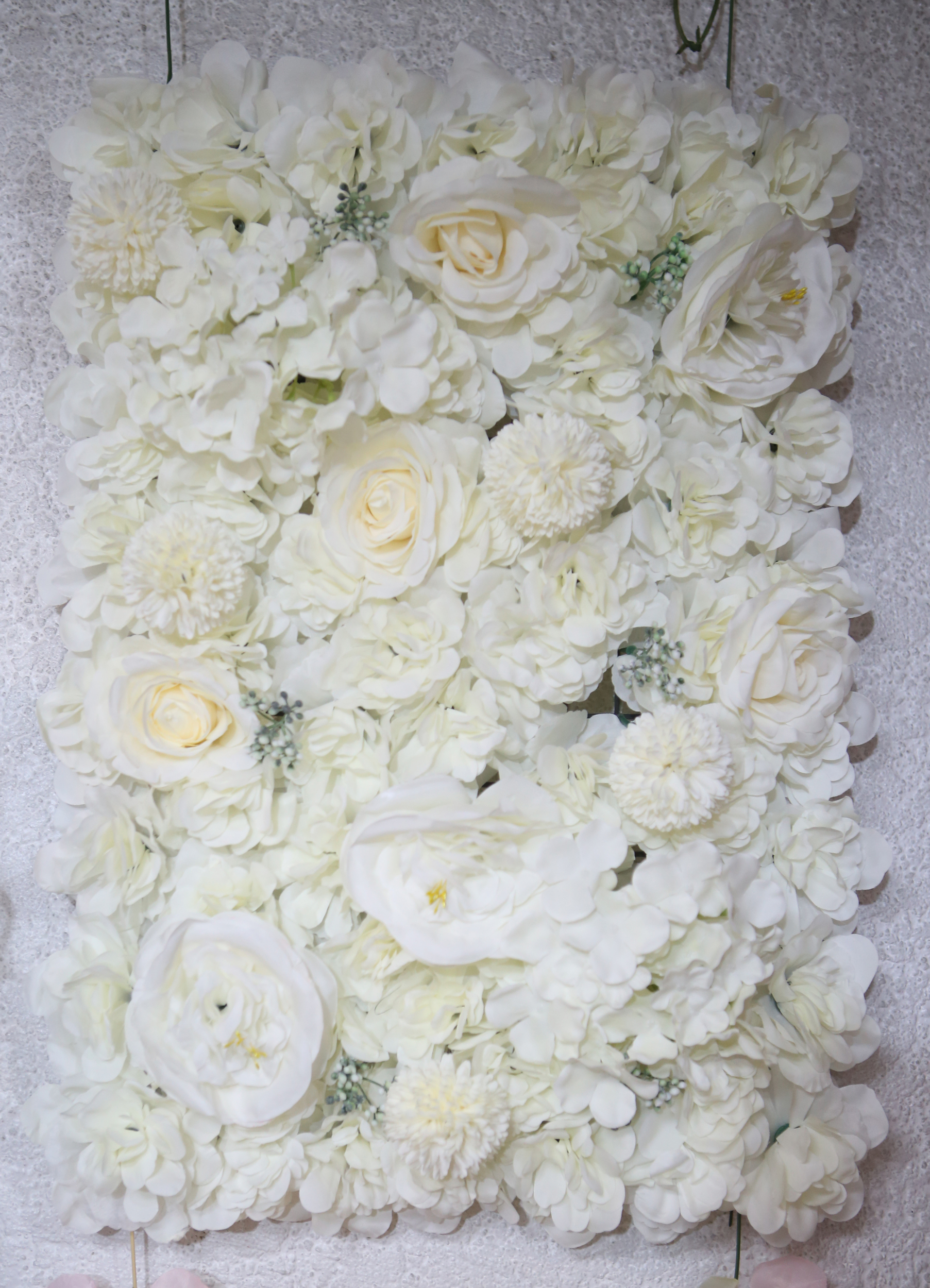 Panneau mur de fleur blanc crème