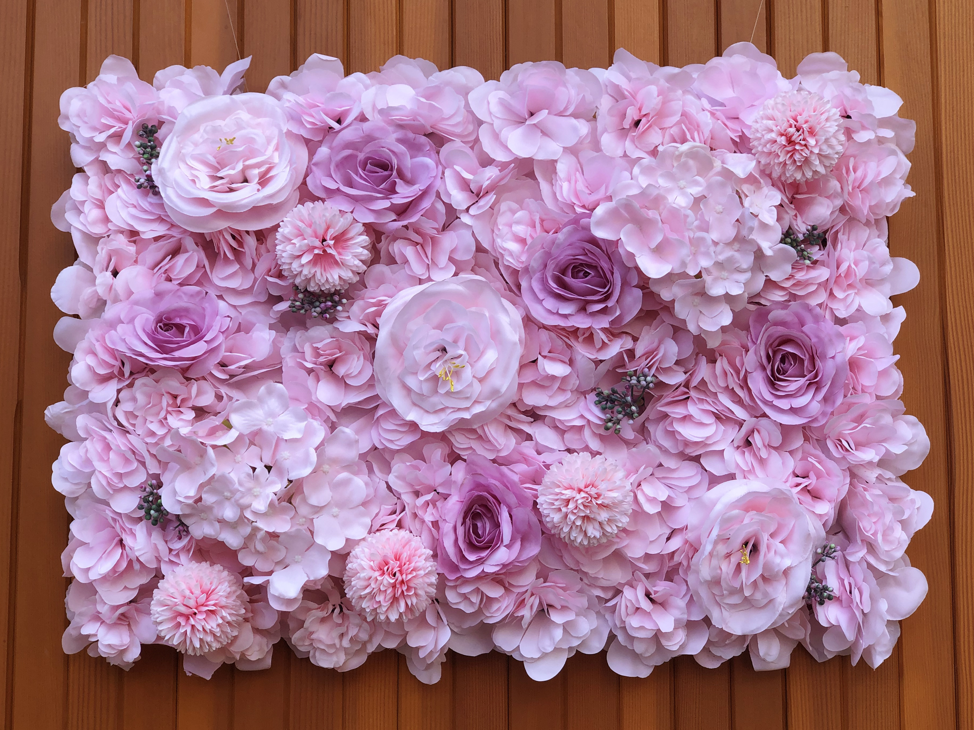 Panneau mur de fleur rose