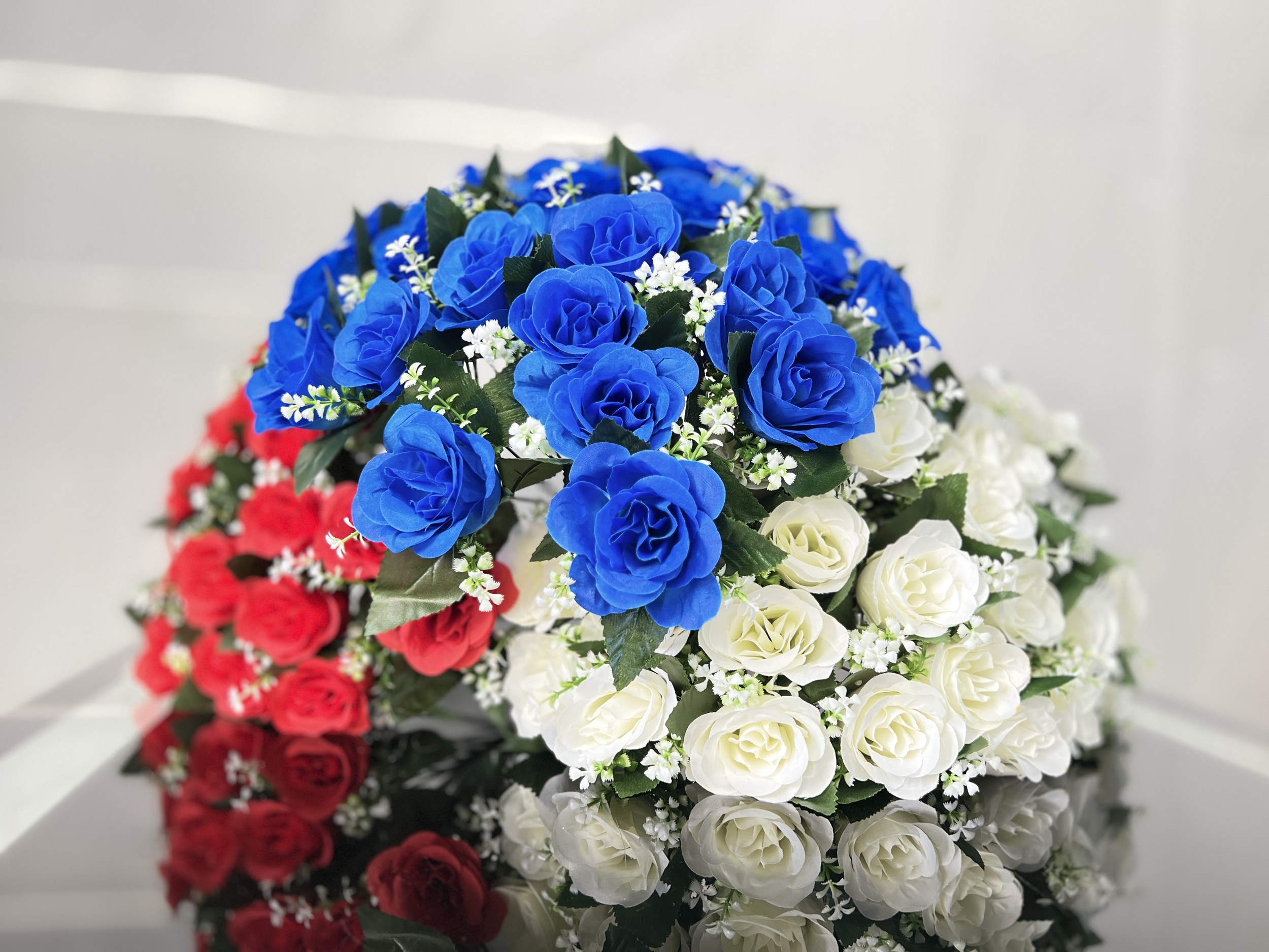 Bouquet de 24 roses fleurs artificielles déco mariage