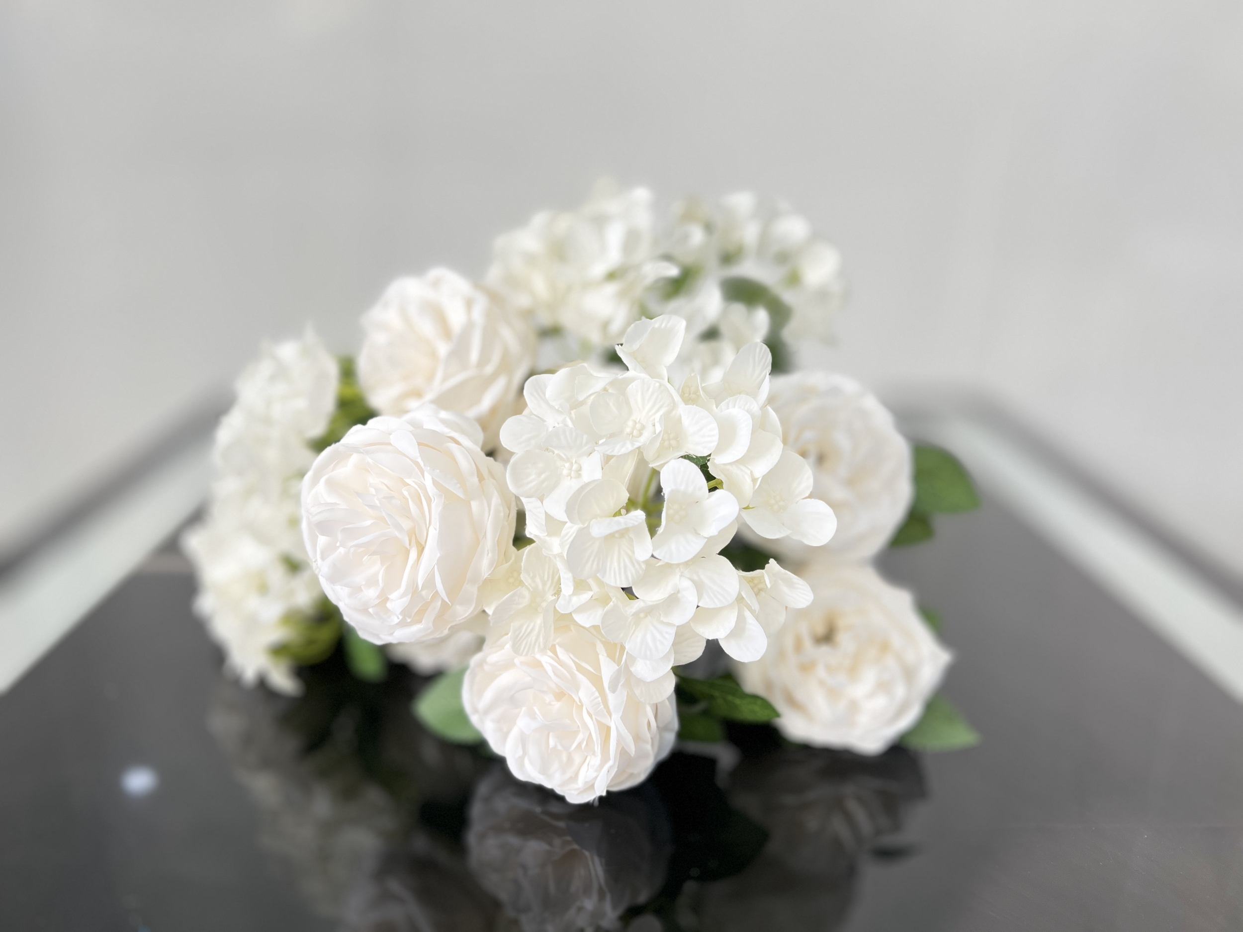 Bouquet de 13 roses fleurs artificielles déco mariage