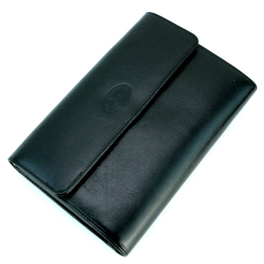 Compagnon de voyage tout en un portefeuille porte chéquier cuir GZ0014 Noir