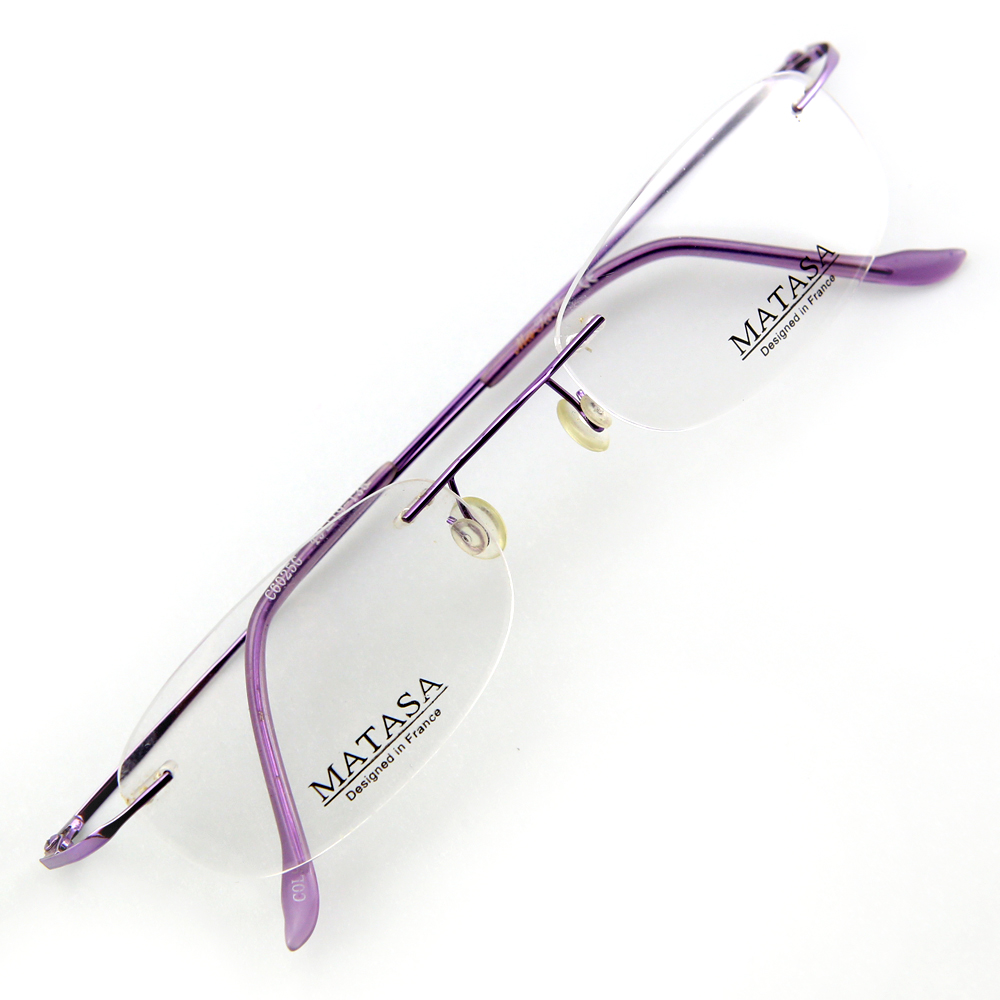 Monture de lunettes de vue percée invisible LC6025 Parme