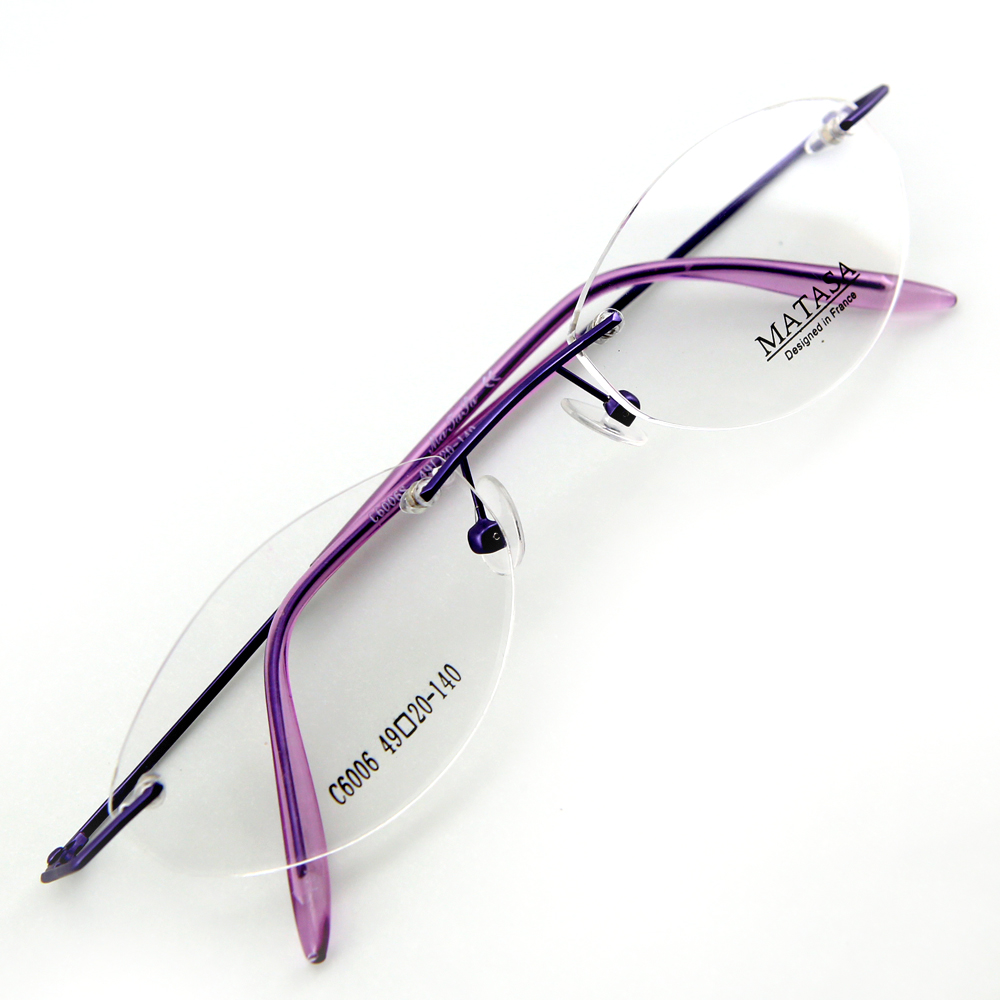 Monture de lunettes de vue percée invisible LC6006 Violet