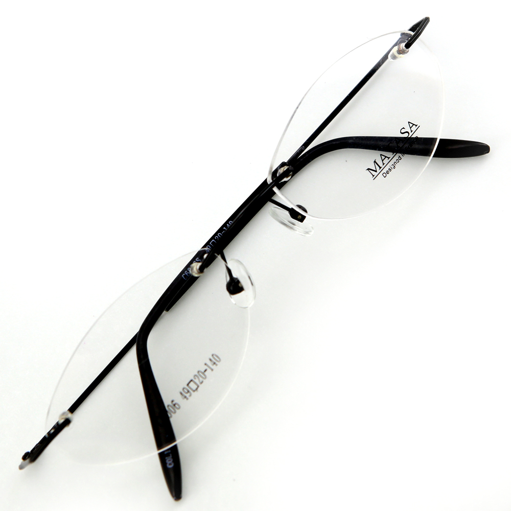 Monture de lunettes de vue percée invisible LC6006 Noir