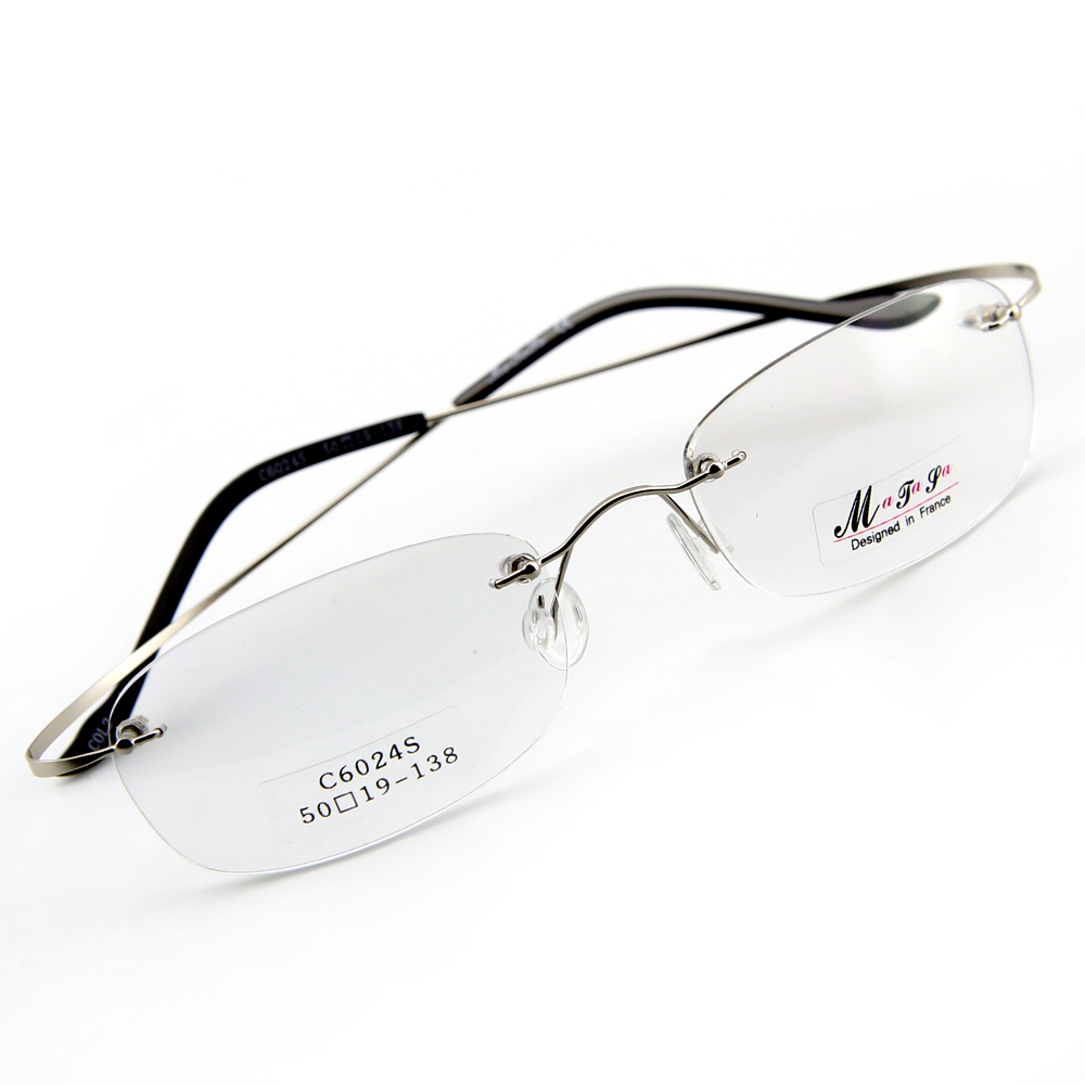 Monture de lunettes de vue percée invisible LC6024 Argenté