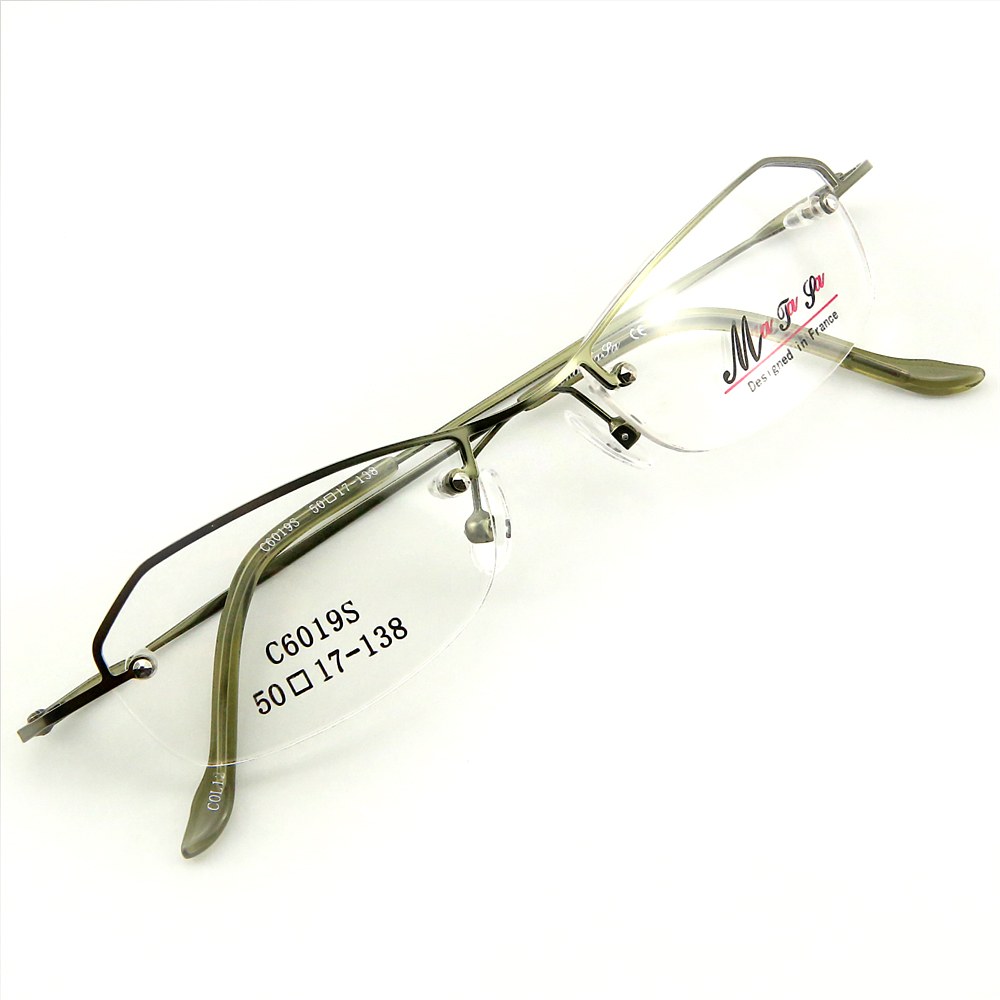 Monture de lunettes de vue demi cerclée LC6019 Vert kaki