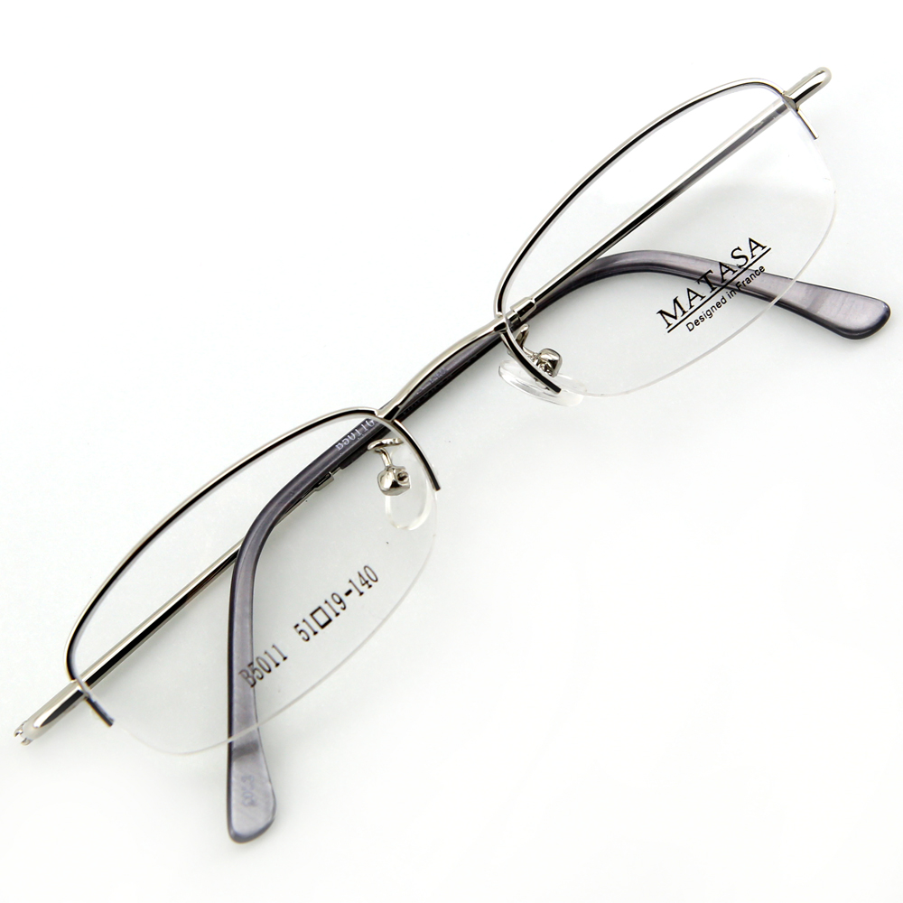 Monture de lunettes de vue flex demi cerclée LB5011 Argenté