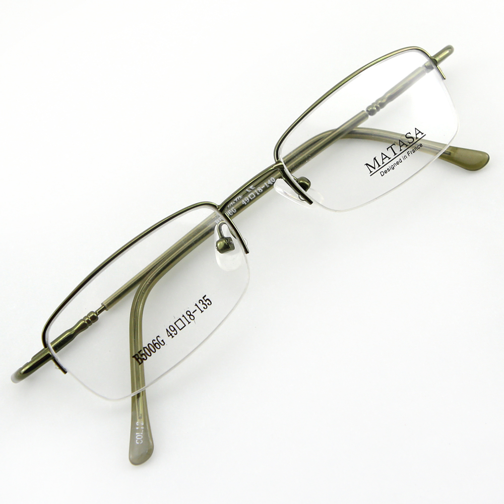 Monture de lunettes de vue flex demi cerclée LB5006 Vert kaki