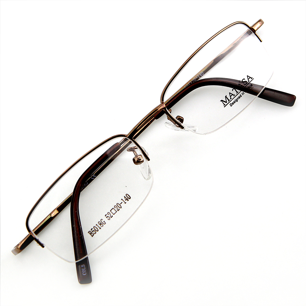 Monture de lunettes de vue flex demi cerclée LB5018 Marron