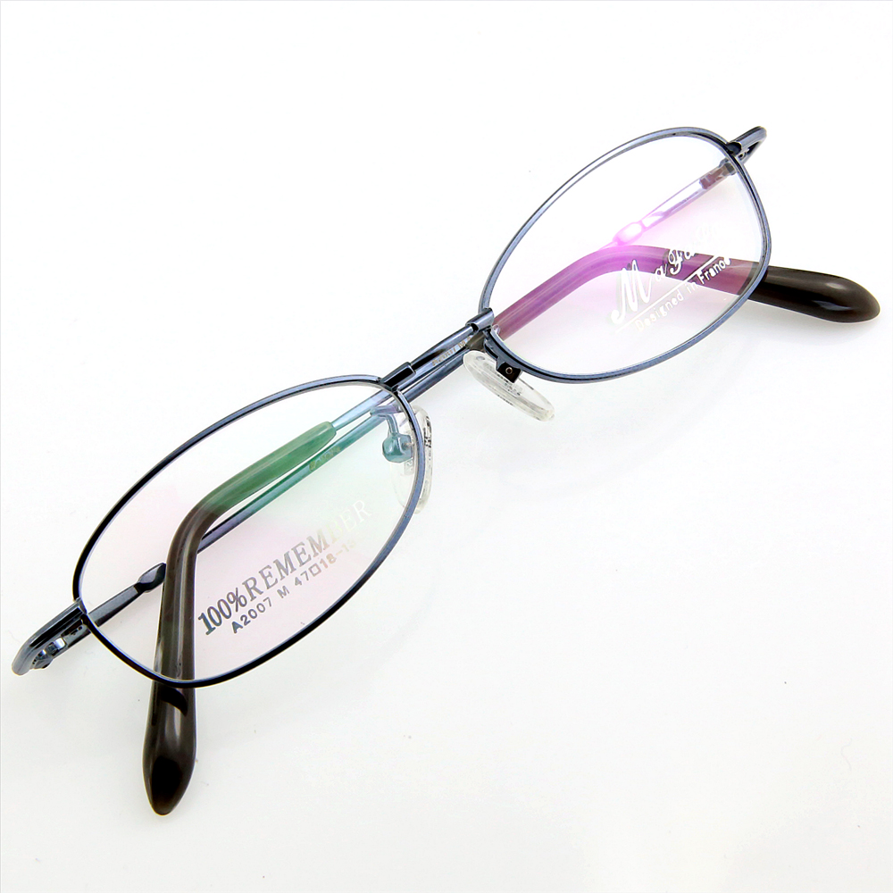 Monture de lunettes de vue Mémo flex cerclée LA2007 Bleu canard