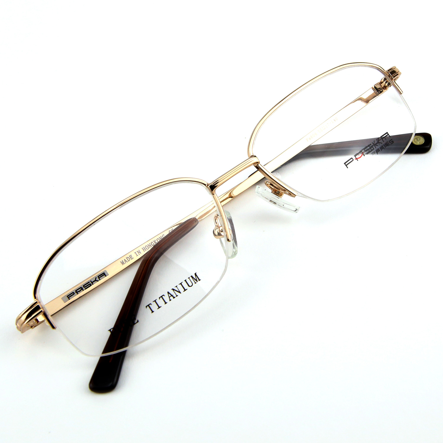 Monture de lunettes de vue Titanium demi cerclée LPA606 Doré