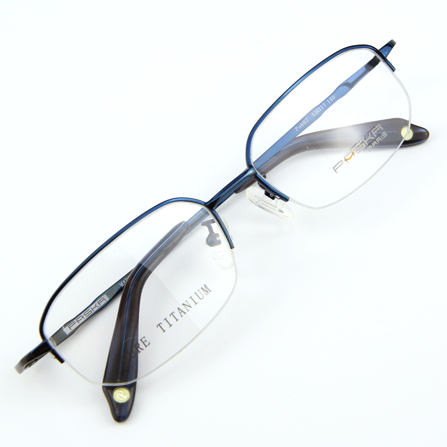 Monture de lunettes de vue Titanium demi cerclée LPA607 Bleu