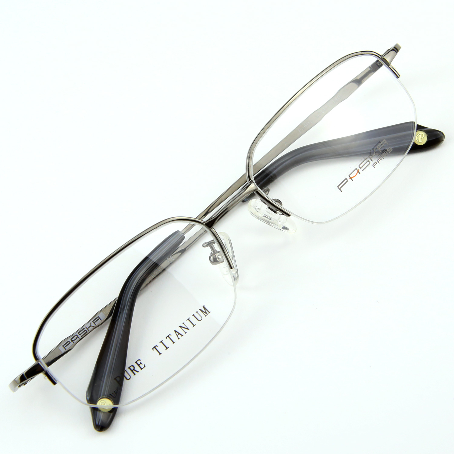 Monture de lunettes de vue Titanium demi cerclée LPA607 Gris