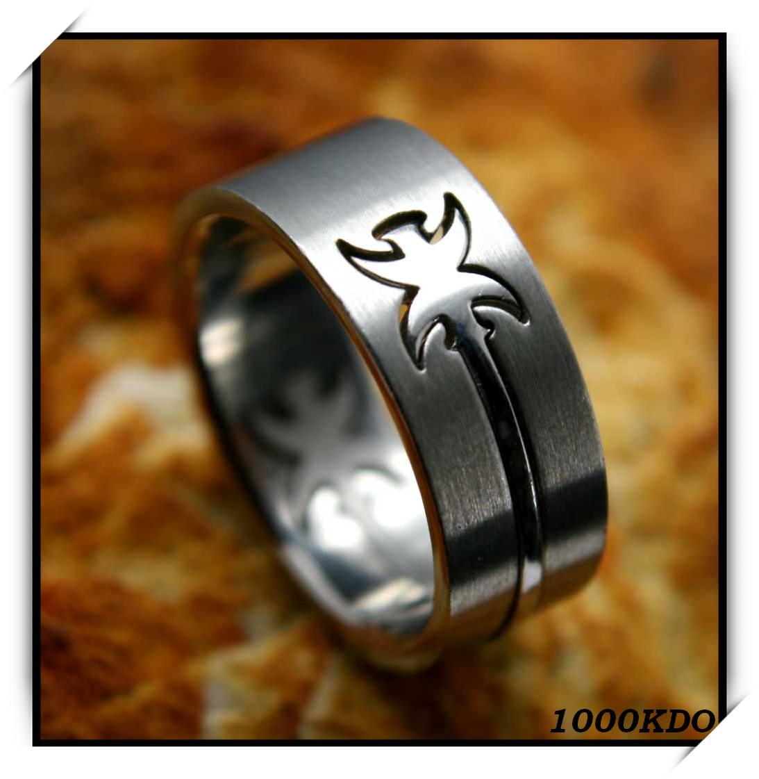 Bague acier homme détaché BGS12