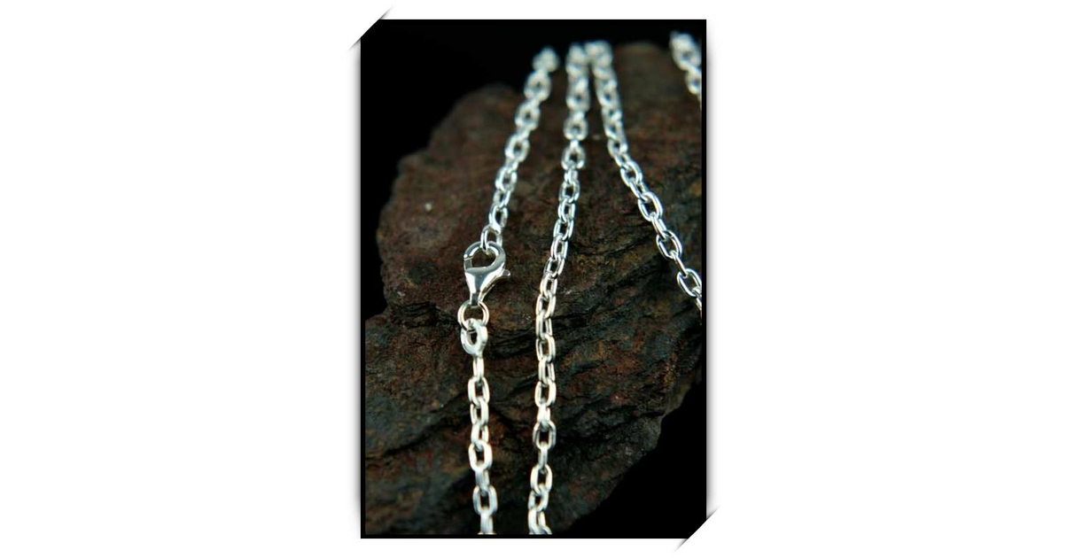 CHAINE ARGENT MAILLE FORCAT 45CM LARGEUR 2MM - Articles Religieux
